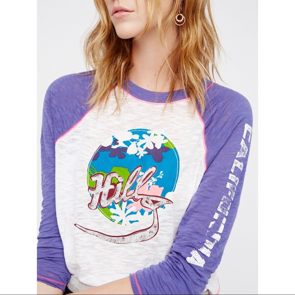 Free People The Hills Raglan Tee NWT Size Small